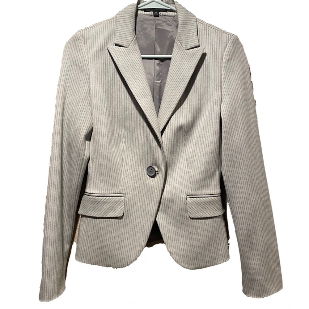 NW Partial Tags EXPRESS Grey Pinstripe Blazer